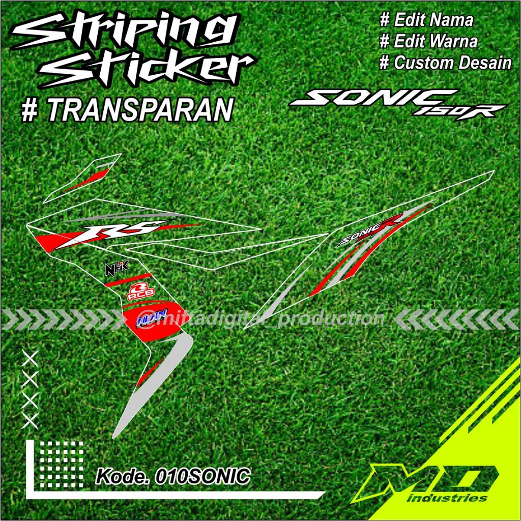 STRIPING HONDA SONIC 150R - Striping Sticker Sonic 150R - Striping  Sonic 150R Transparan