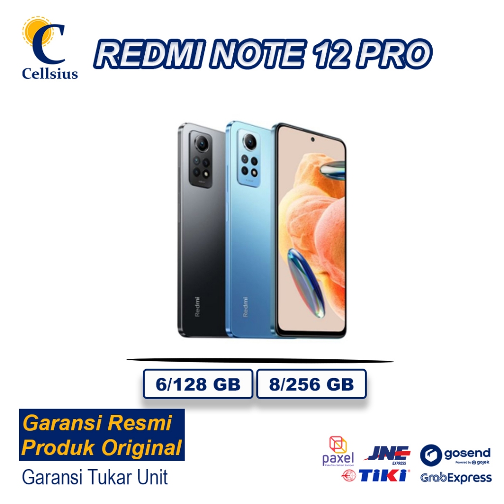 Xiaomi Redmi Note 12 Pro 4G 6/128GB | 8/256GB - Garansi Resmi Xiaomi - Blue, 6/128GB