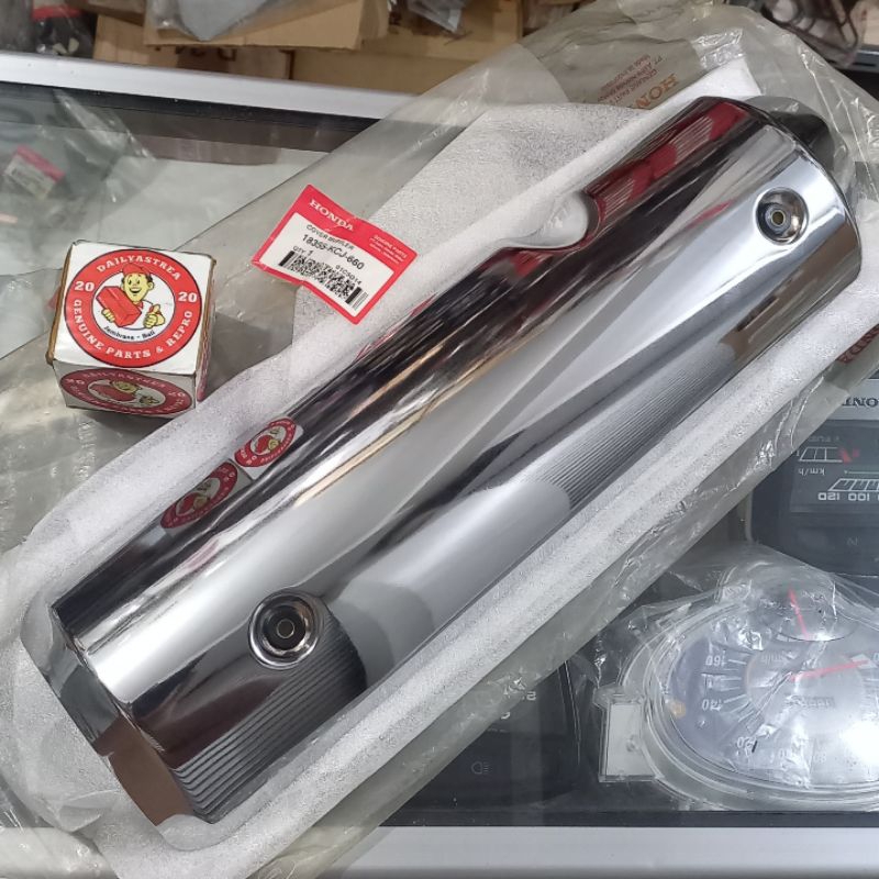 COVER TUTUP TAMENG PELINDUNG KNALPOT HONDA TIGER REVO ORIGINAL ORI 18355-KCJ-660