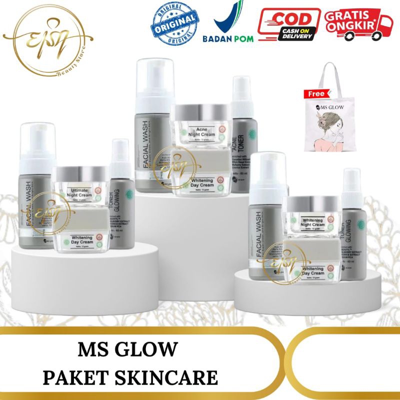 Paket Ms Glow Skincare/ Paket Ms Glow Whitening / Paket Ms Glow Acne / Paket Ms Glow Ultimate / Pake