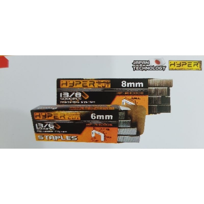 

Anak Hekter Hyper anak staples hekter tembak 6mm dan 8mm