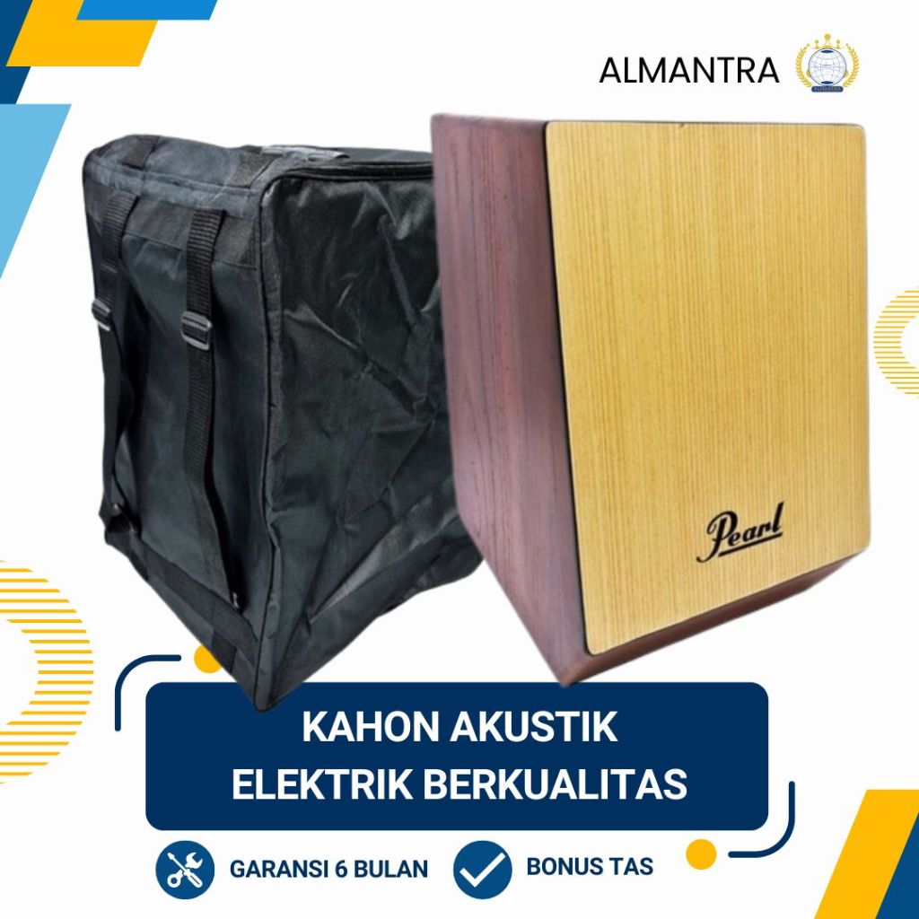 Cajon Akustik Eletrik Kahon Harga Terjangkau + FREE TAS