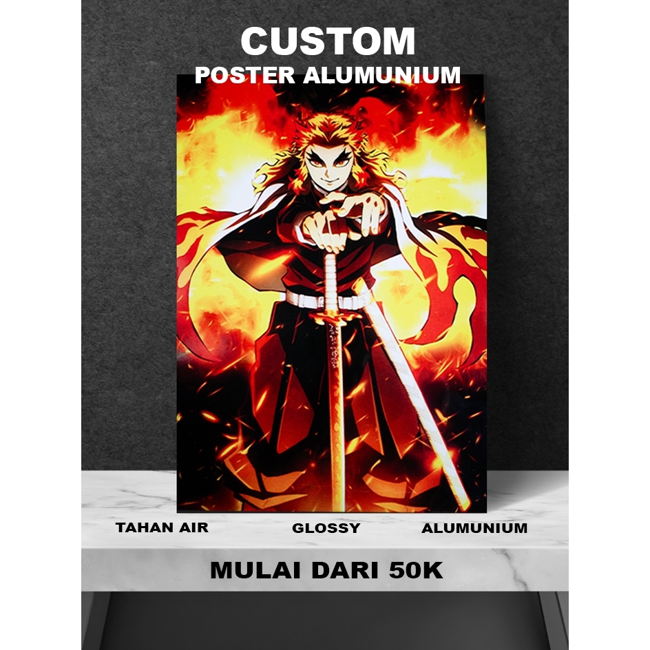 Poster Alumunium custom sublimasi ukuran kecil(A4)