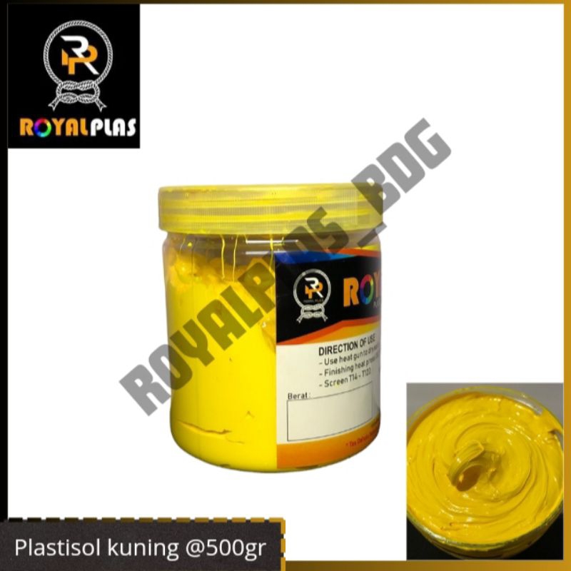 

Tinta Plastisol Kuning Economis @ 500 gram Royalplas