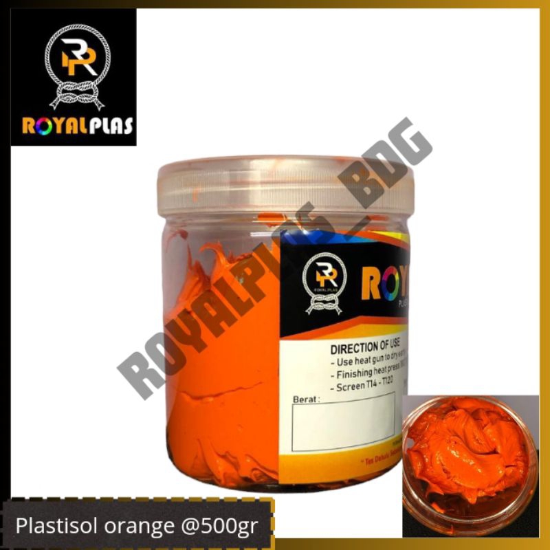 

Tinta Plastisol Orange Economis @ 500 gram Royalplas