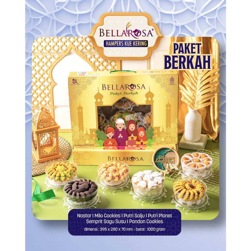 

Hampers BELLAROSA PAKET BERKAH/HAMPERS KUE KERING LEBARAN 2025