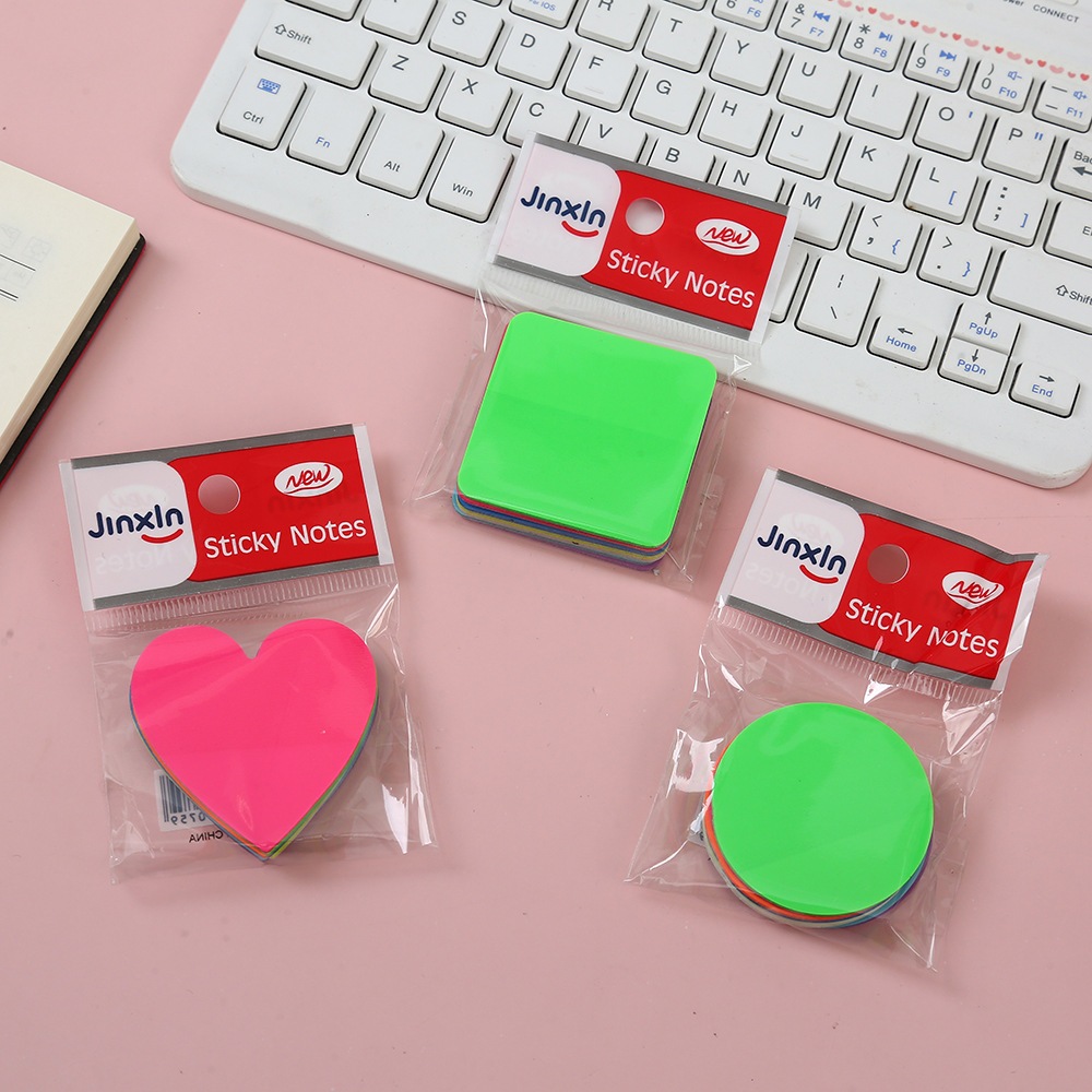

PET Memo Stick Transparan Kecil Bentuk ( Love, Square, & Circle ) - 4.5 x 4.5 cm