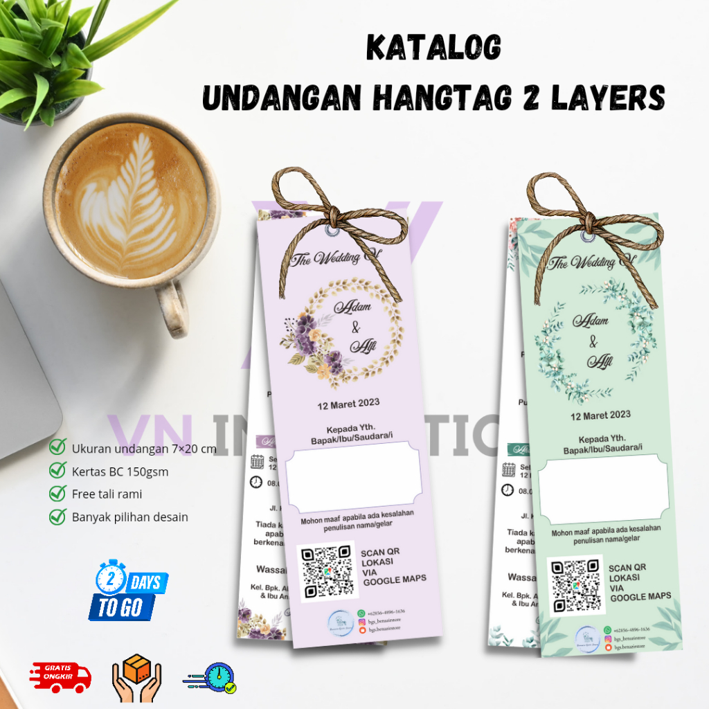 

UNDANGAN PERNIKAHAN MODEL HANGTAG 2 LAYER