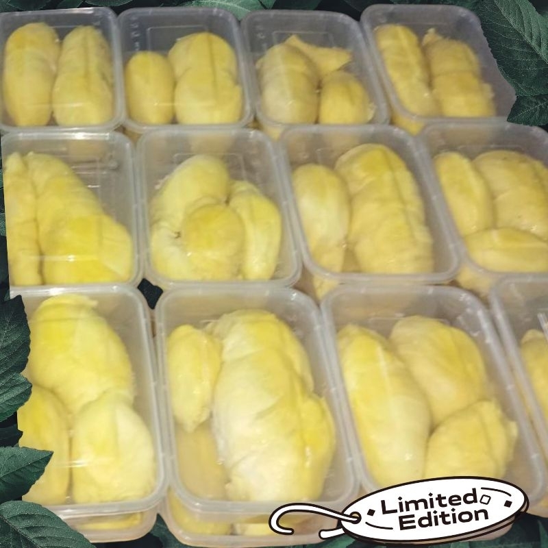Durian MONTONG PALU Premium- durian kupas frozen♦ daging durian utuh♦ daging durian tebal♦Rasa manis dan legit
