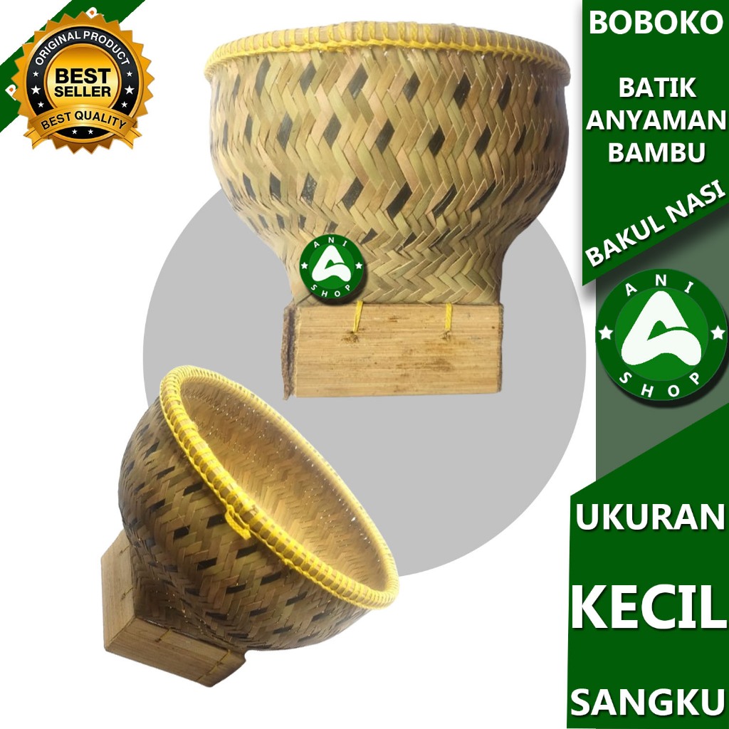 BOBOKO BAKUL NASI BATIK ANYAMAN BAMBU SONGKO ani shopp