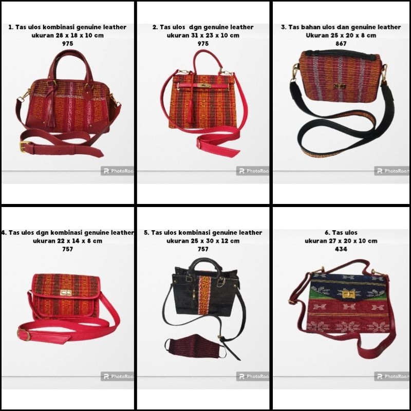 Aneka tas wanita bahan kain ulos