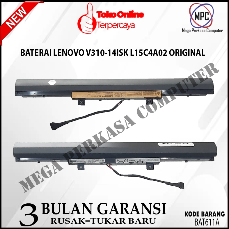 Baterai Batere Laptop Lenovo V310-14ISK V110-14AST L15C4A02 Original