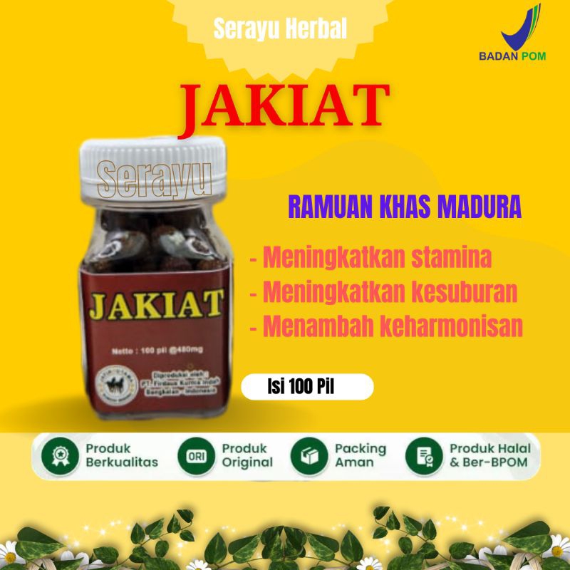 Jakiat Suplemen Herbal Stamina Pria/ Jamu Kuat Sehat/ Ramuan Khas Madura