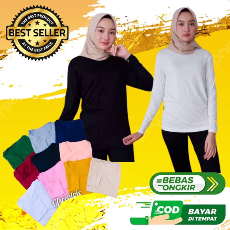 ZAHAQUEEN ~ Kaos Inner Manset Oblong / Kaos Wanita / Kaos Inner Lengan Panjang / Kaos Inner Wanita /