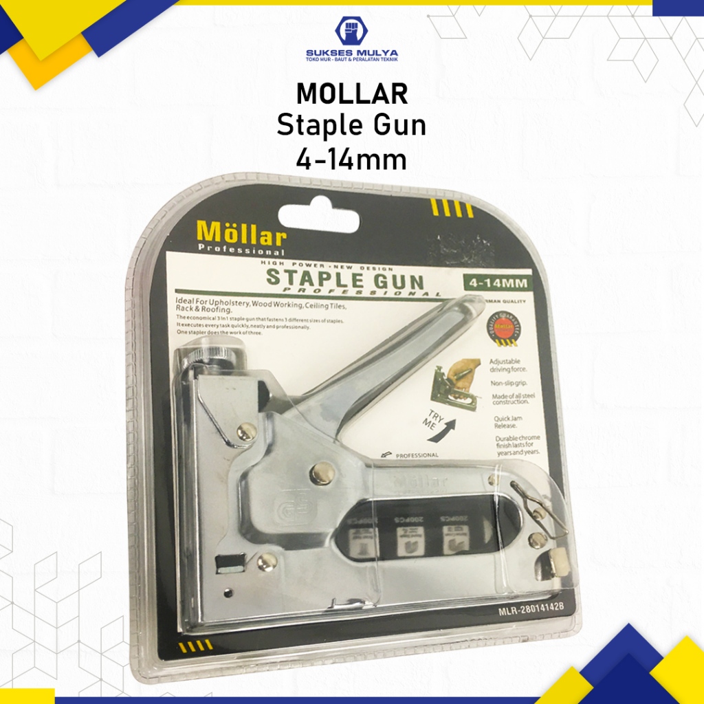 

Staple Gun 3 in 1 Staples Tembak Stapler Hekter Heckter Nail Jok Tacker Mollar