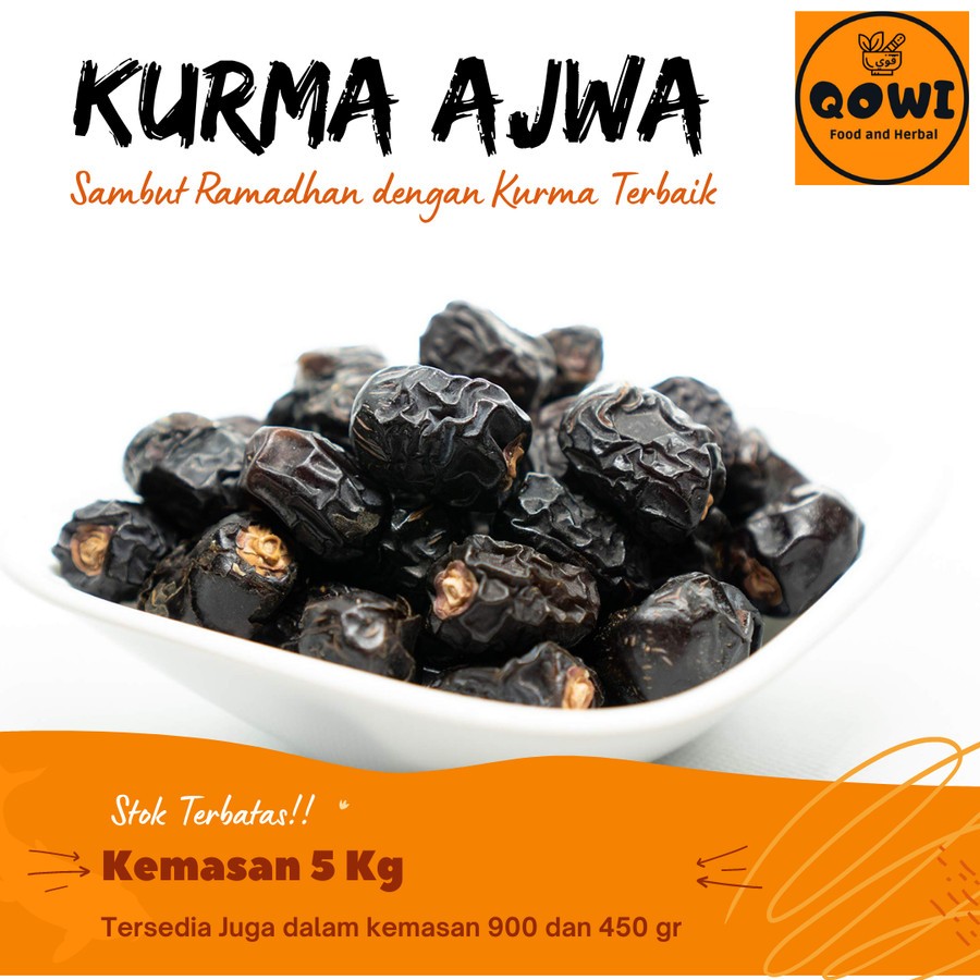 

Kurma Nabi Ajwa Madinah Kurma Hitam Fresh Terbaik untuk Tahnik 5 Kg