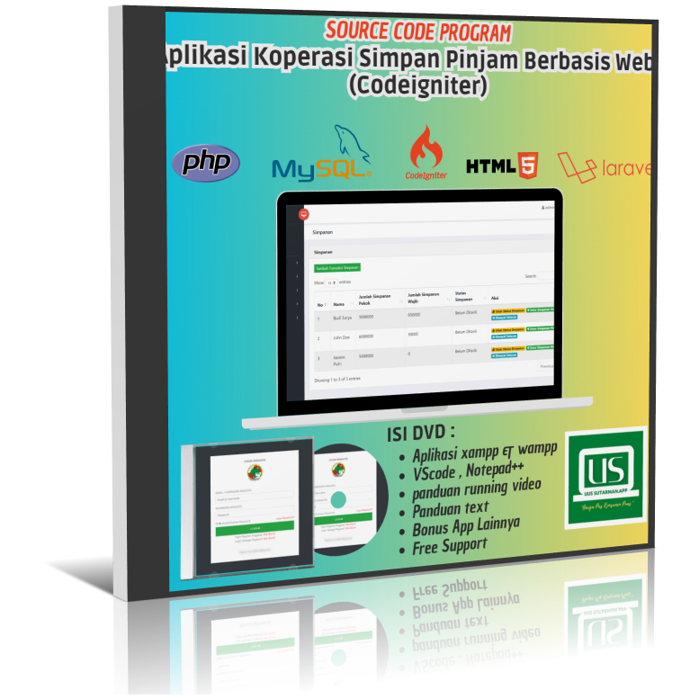 Source code lengkap Koperasi Simpan&Pinjam Berbasis Web
