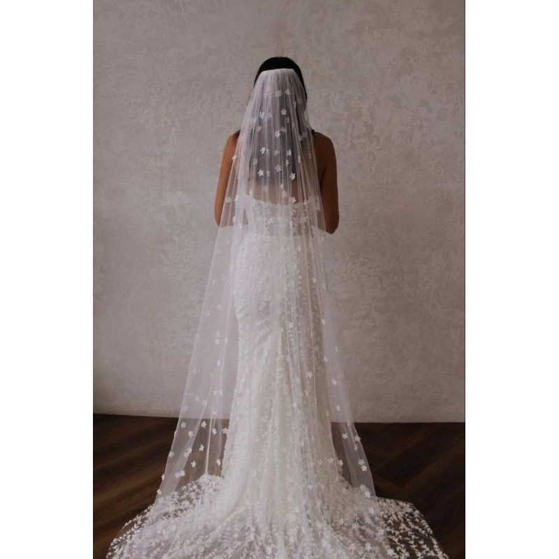 wedding veil tulle sirkam/veil kerudung pengantin wanita bunga slayer wedding/wedding veil kerudung 
