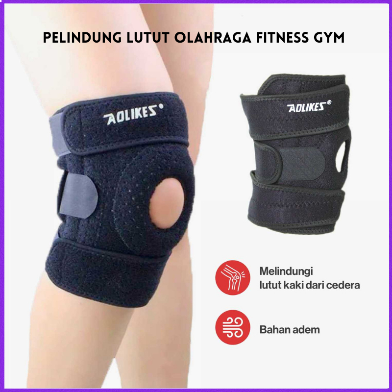 COD  AOLIKES Pelindung Lutut Olahraga Knee Support Fitness / pelindung lutut sepeda mtb dewasa anak 