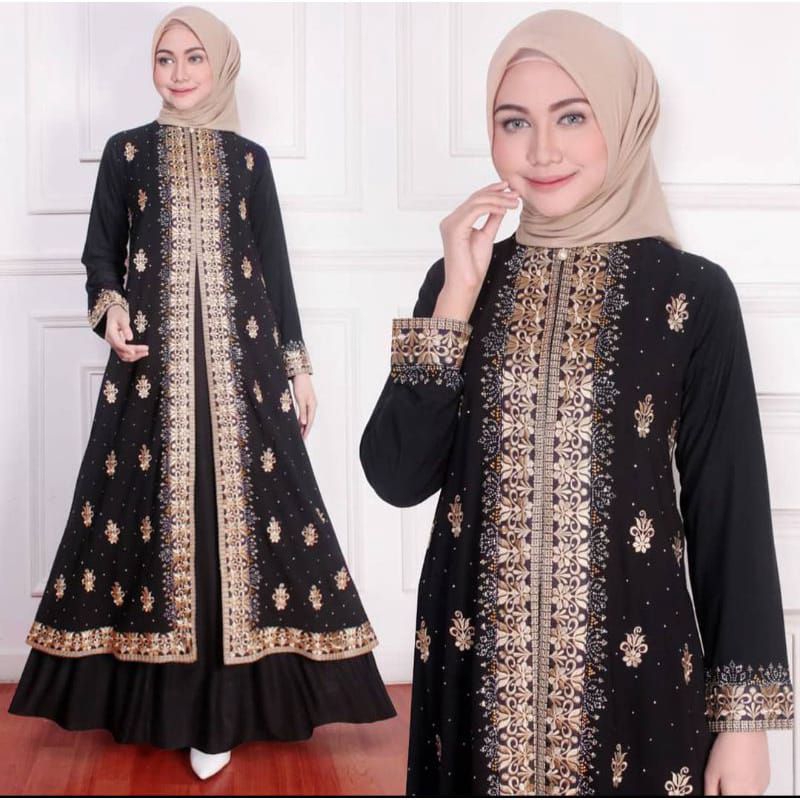 GAMIS ABAYA TURKEY BORDIR PAYET FULL KELILING WARNA
