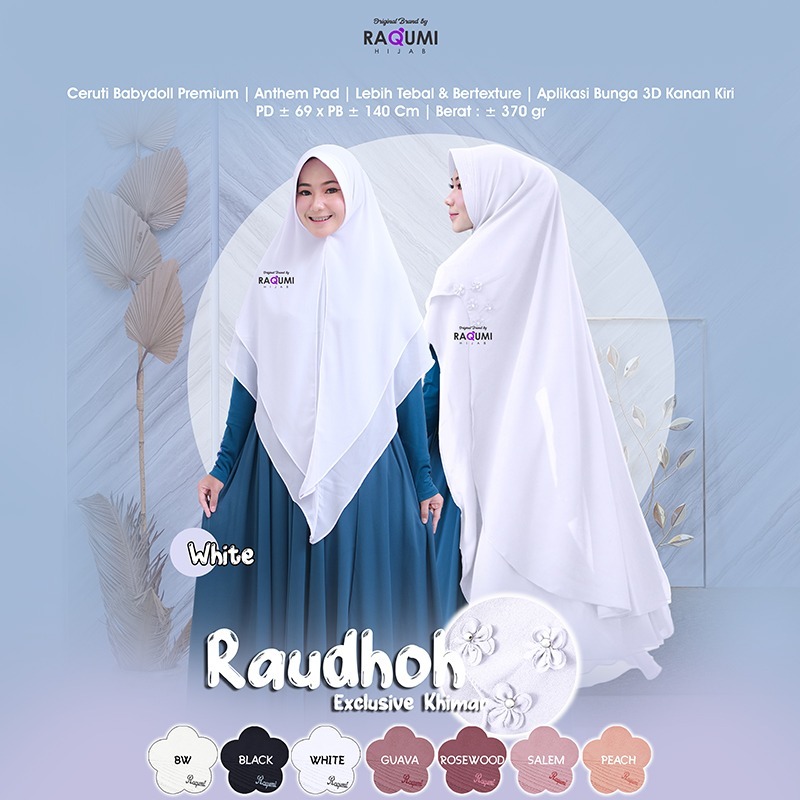 Hijab Instant Terbaru Raudhoh Exclusive Khimar by Raqumi / Style Hijab 2022