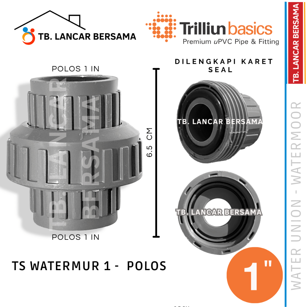 WATERMUR 1 INCHI TRILLIUN TS - WATER UNION FITTING PVC
