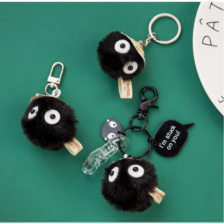 Ganci/ Gantungan Kunci/ Key Chain Furball Black Ball Susuwatari Spirited Away Anime