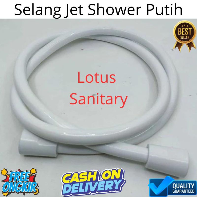 selang jet shower bidet cebok closet / fleksibel kloset shower mandi PVC Putih original