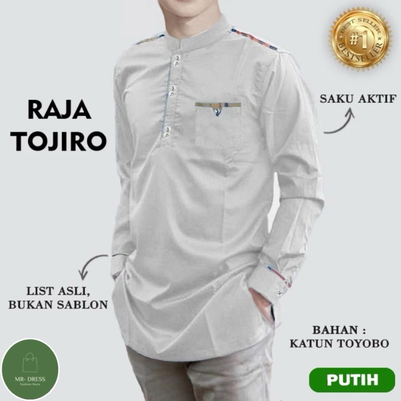 Koko lengan panjang bahan toyobo RAJA TOJIRO