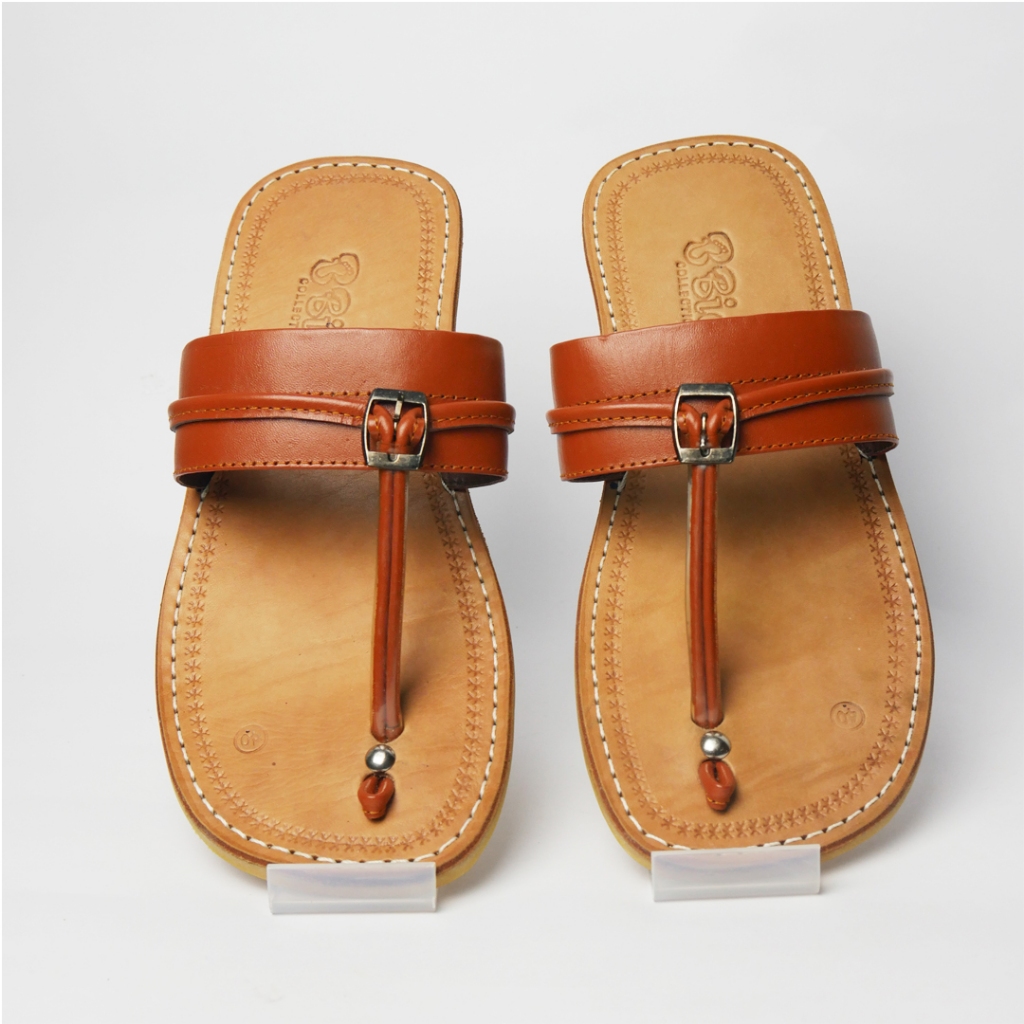 TARUMPAH BIDO PRIA Sandal Jepit Kulit Asli Kualitas Premium