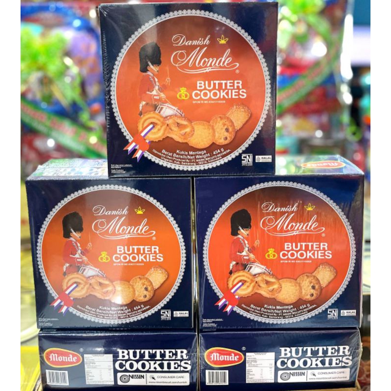 

MONDE BUTTER COOKIES KALENG 454GR