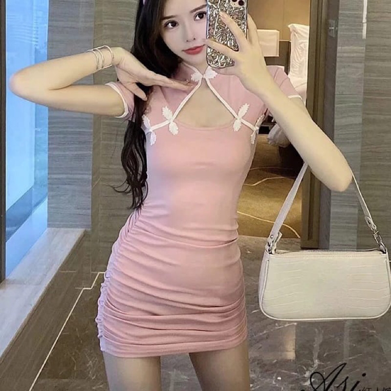 Dress Cheongsam Serut Samping