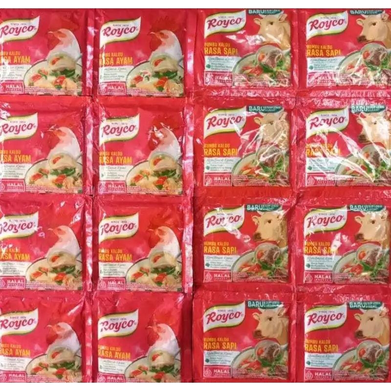 

royco bumbu kaldu rasa ayam dan sapi renceng 8 gr isi 12 pcs
