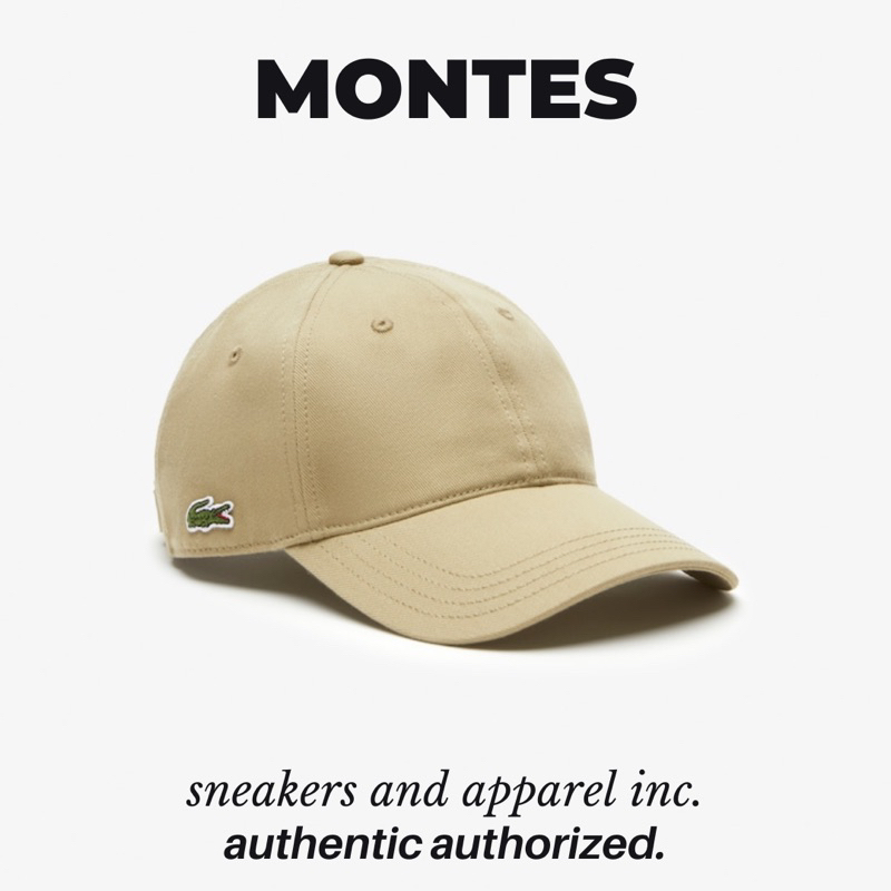 Topi Lacoste Original Organic Cotton Cap Beige Original