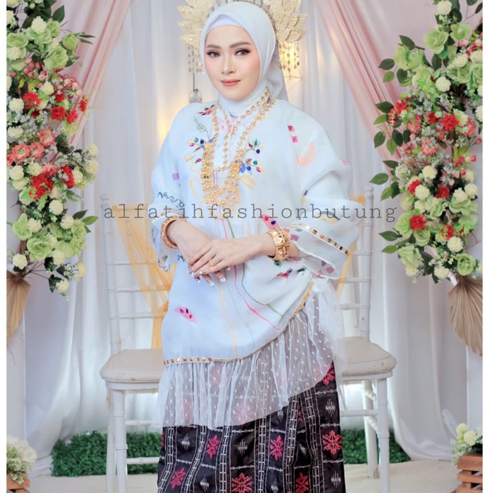 Pilihan Terlengkap ORGANZA SULTAN PRISKA BORDIR EMAS BAJU BODO LAKBU LABBU ASLI SENGKANG SUTERA BUGI
