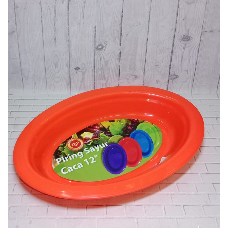 PIRING PLASTIK OVAL CACA 12” / PIRING OVAL PLASTIK / PIRING SAYUR / PIRING LAUK - CACA