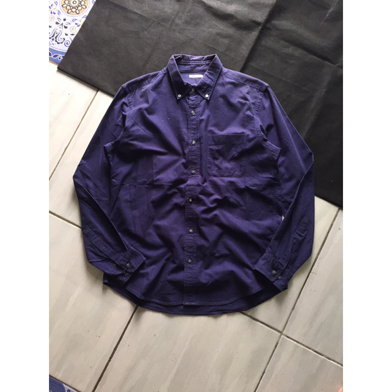 KEMEJA / WORKSHIRT BASIC GU UNIQLO SECOND THRIFT