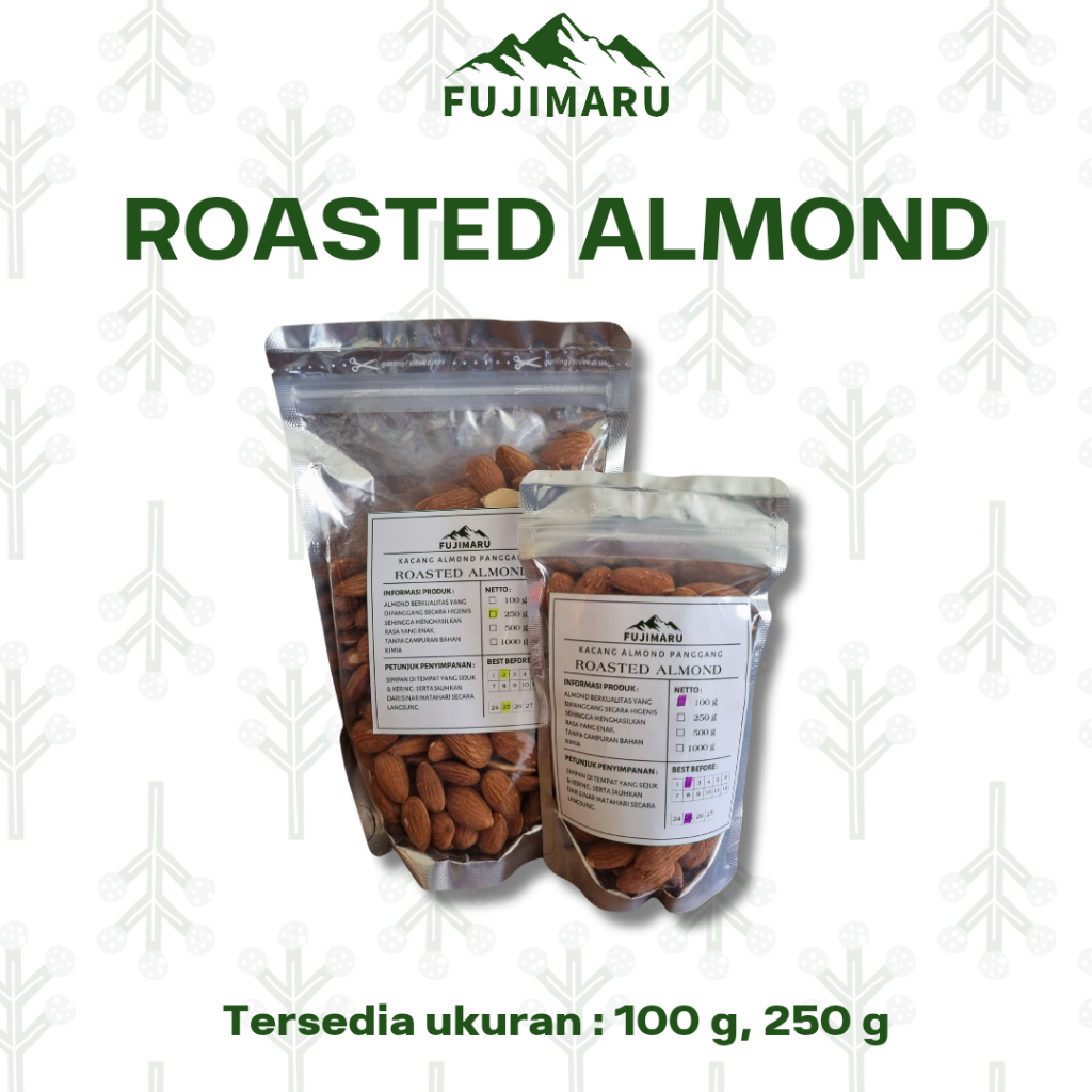 

Kacang Almond Panggang Premium 100 gram - Roasted Almond Original - Camilan Sehat - Camilan Diet - Siap Makan