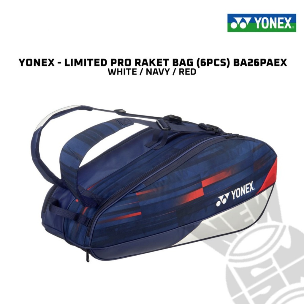 Tas Badminton Yonex Limited Pro Racket Bag BA26 BA 26EX White Navy Red