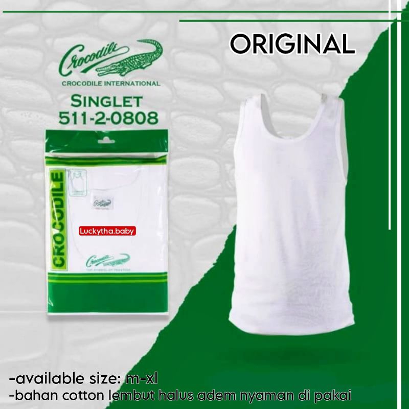 singlet crocodile 808 ORIGINAL bahan 100% cotton/ singlet pria crocodile / kaos dalam pria crocodile