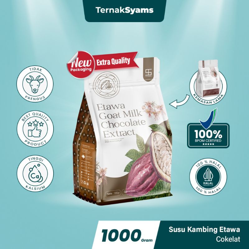 

susu bubuk kambing etawa ternak syam rasa coklat