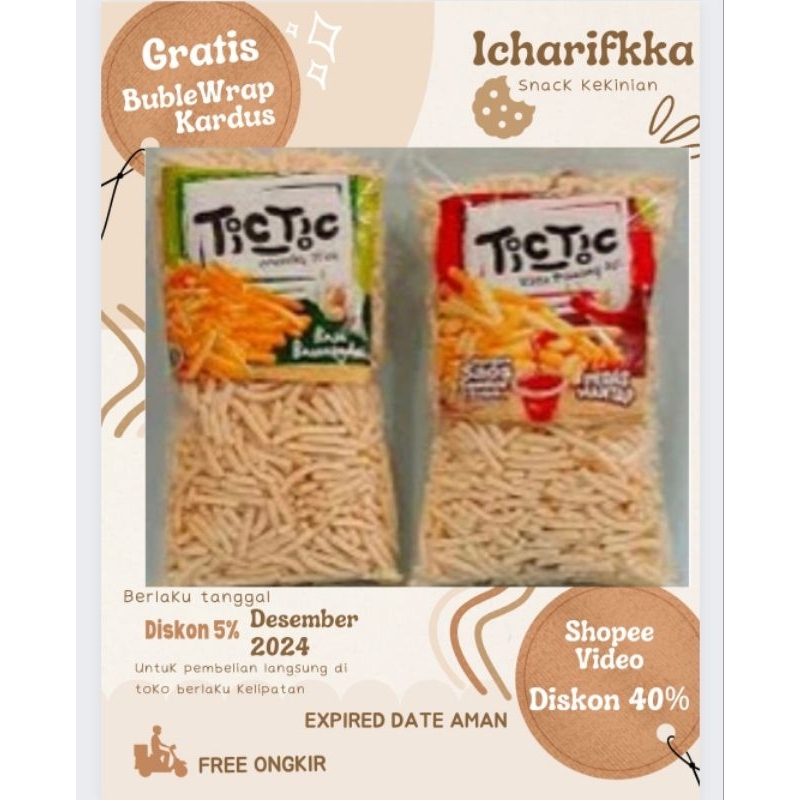 

TERMURAH PROMO DISKON SNACK KILOAN INDOFOOD BRANDED ORI CEMILAN CAMILAN Tic Tic Kiloan Rasa Bawang