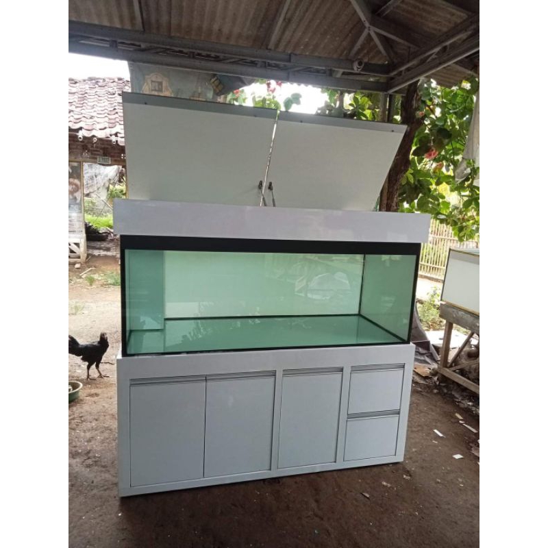 Aquarium sett kabinet