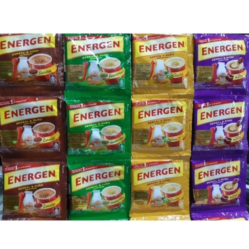 

ENERGEN 1 RENCENG ISI 10 VANILA COKLAT KACANG HIJAU