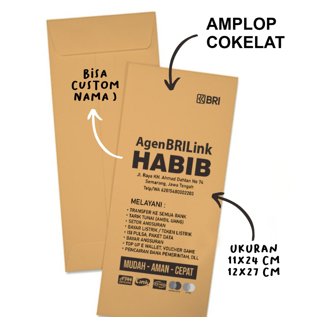 

Amplop Cokelat Agen BRI Link