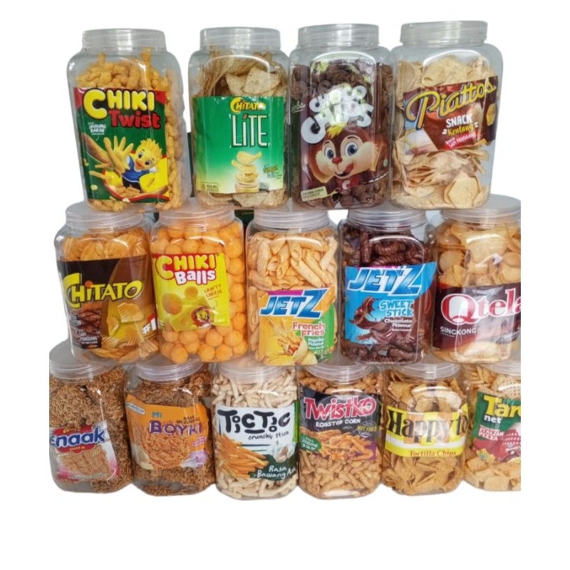 Aneka macam snack branded free toples jumbo