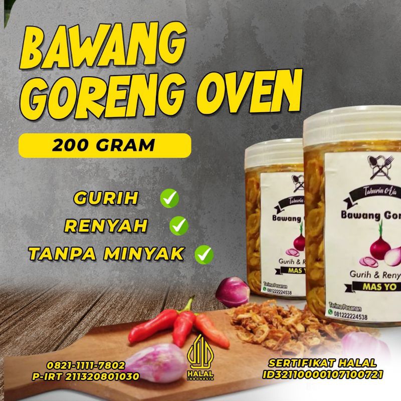 

bawang goreng oven toples 200 gram