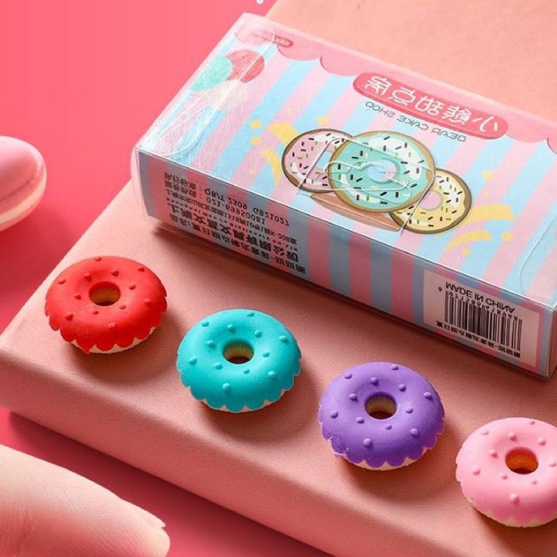 

Penghapus Pensil Lucu Set 4Pcs / Penghapus Set Cute / Penghapus Model Ice Cream Donat Lolipop