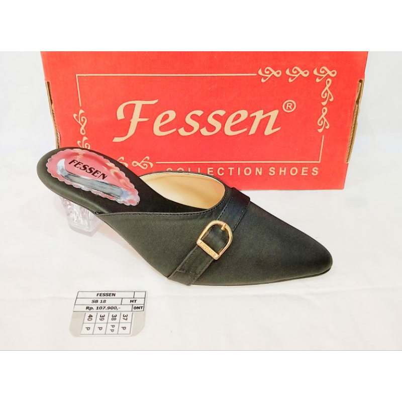 Sandal Wanita / Selop Wanita / Sandal Pesta / FESSEN SB18 Hitam