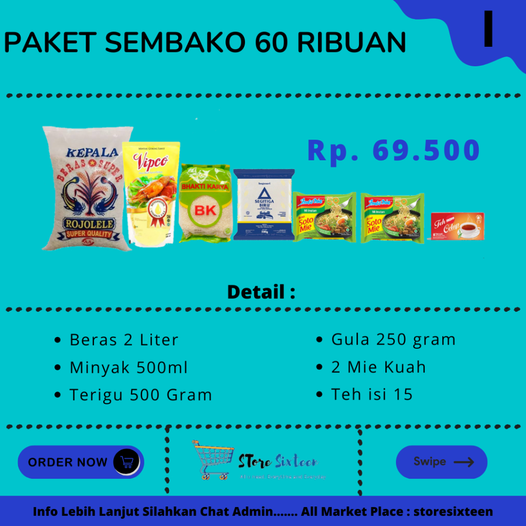 

Paket sembako Murah 60 Ribuan I / Paket Sembako Murah